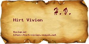 Hirt Vivien névjegykártya